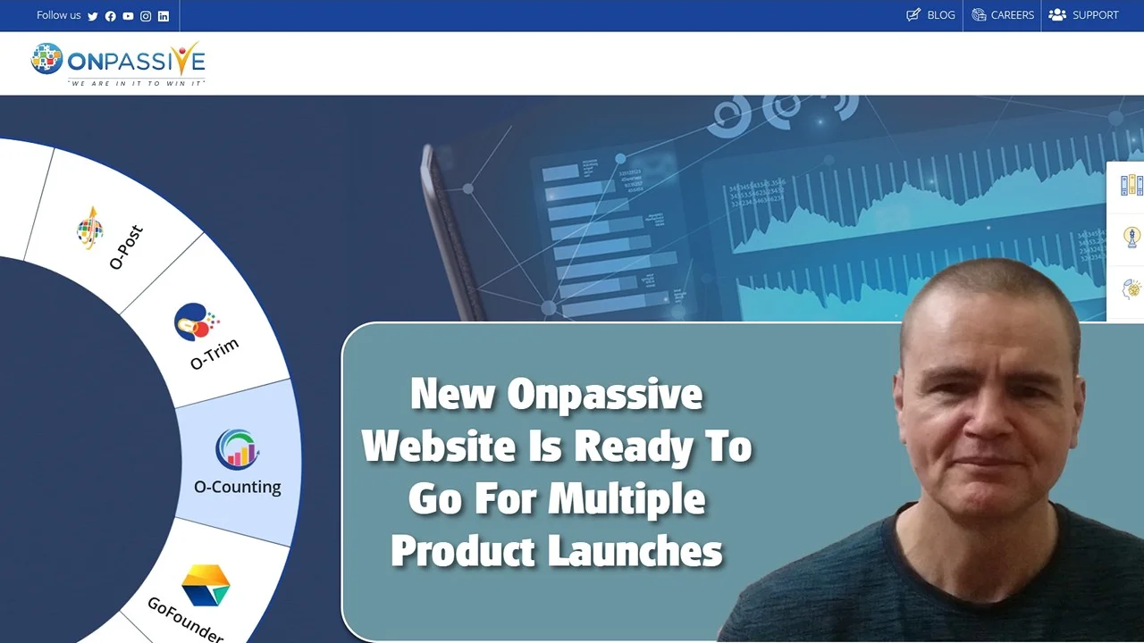 New Onpassive Website Is Ready To Go For Multiple Product Launches